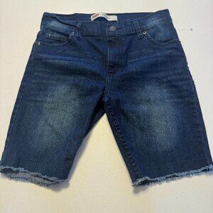 Levi’s 511 Slim Cutoff Shorts Women 27 Medium Wash Raw Hem Denim